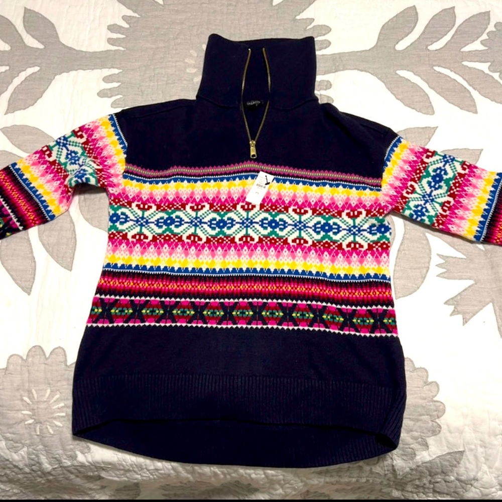 Talbots Fair Isle sweater. New with tags. Size Petite Small